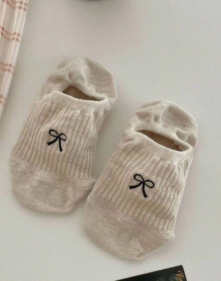 4 Pairs/Pack Women's Bow Socks