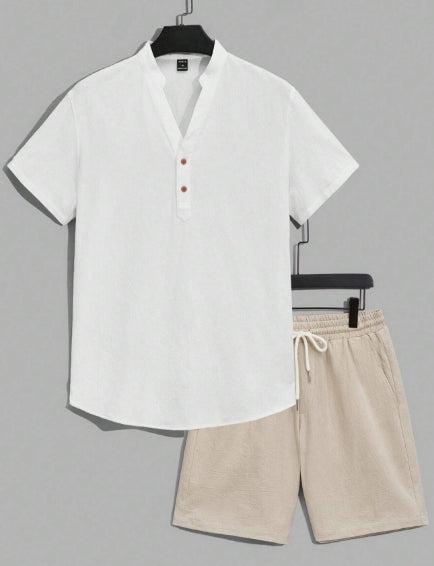 Manfinity Shirt Set with Shorts-SIZE SMALL