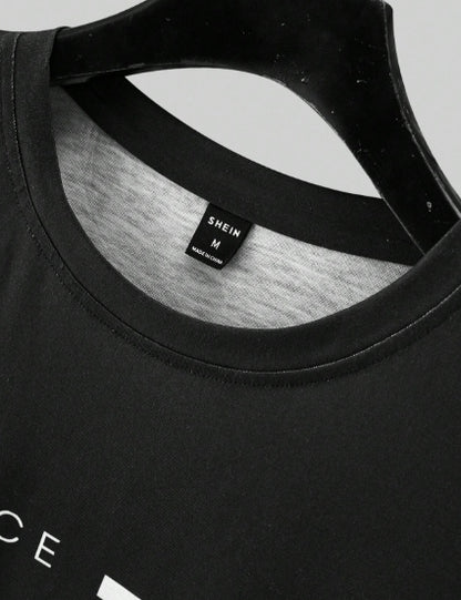 Manfinity Men's Black Short Set-SIZE SMALL