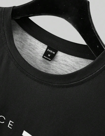 Manfinity Men's Black Short Set-SIZE SMALL