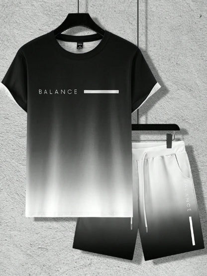 Manfinity Men's Black Short Set-SIZE SMALL
