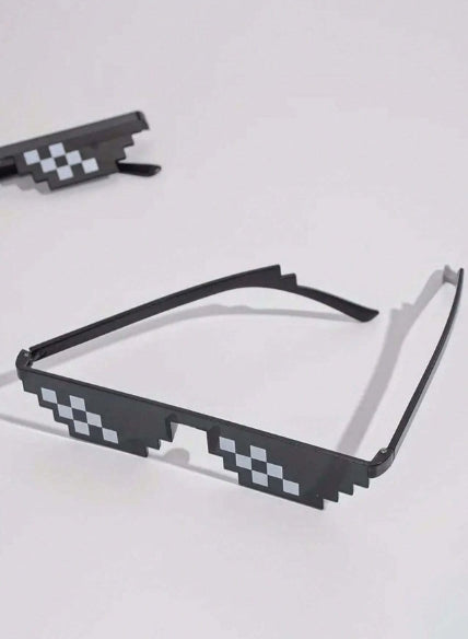 1pc Black Fun Tool Pixel Anime Glasses
