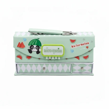 Panda Unique Multi Layer Pen Case With Lock