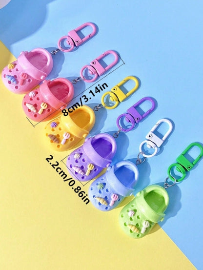 Colorful Mini Slippers Keychain