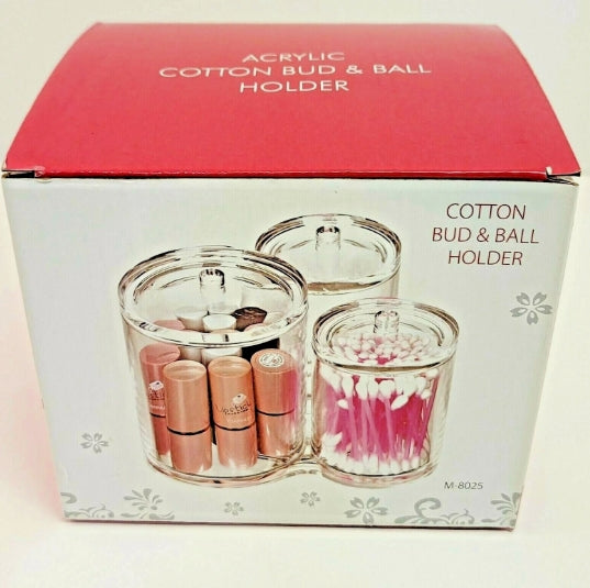 Acrylic Cotton Bud & Cosmetic Holder