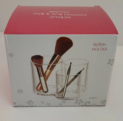 Acrylic Cotton Bud & Cosmetic Holder