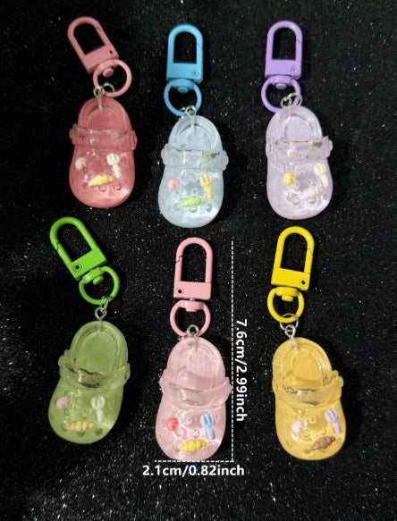 Colorful Mini Slippers Keychain