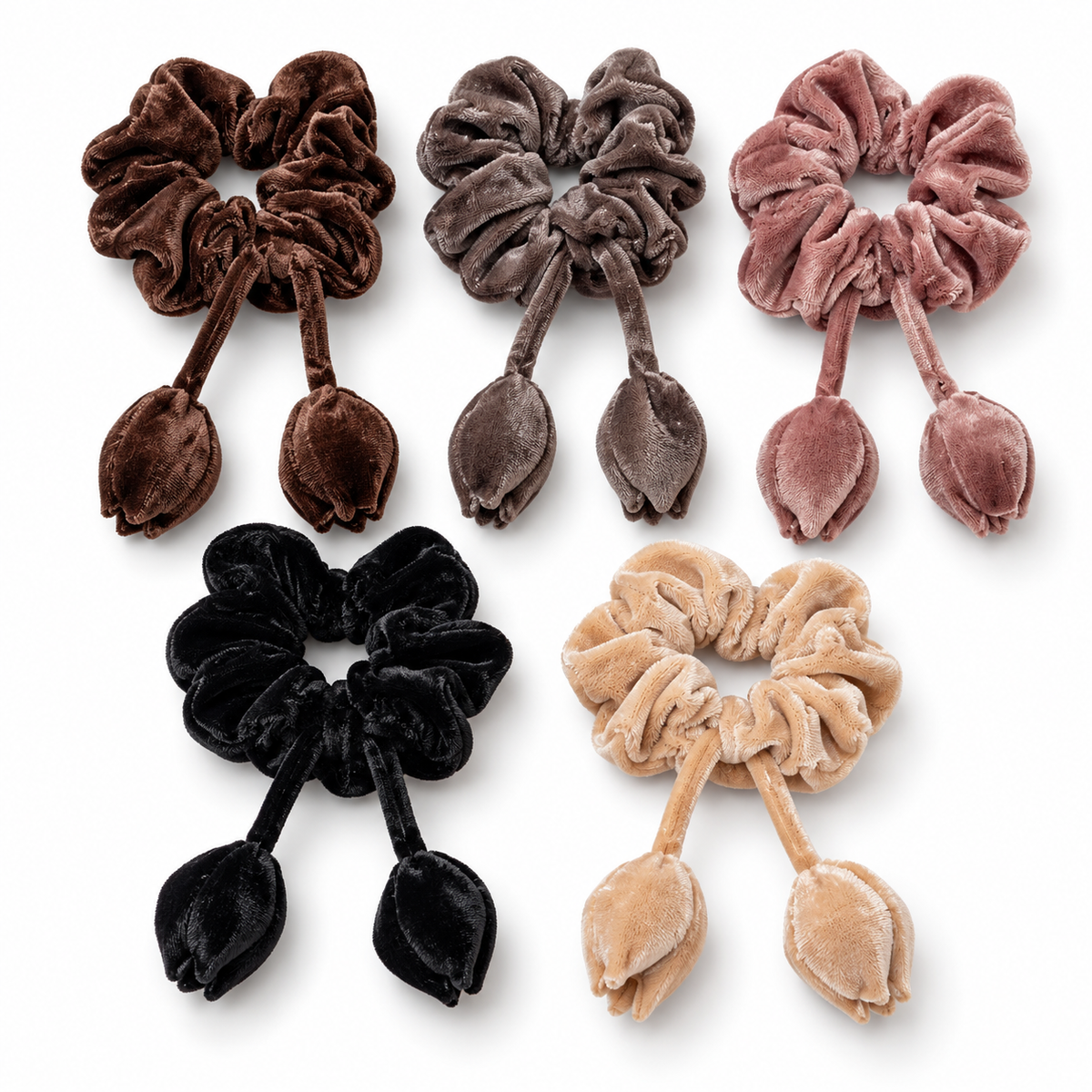 Velvet Tulip-Tie Scrunchie