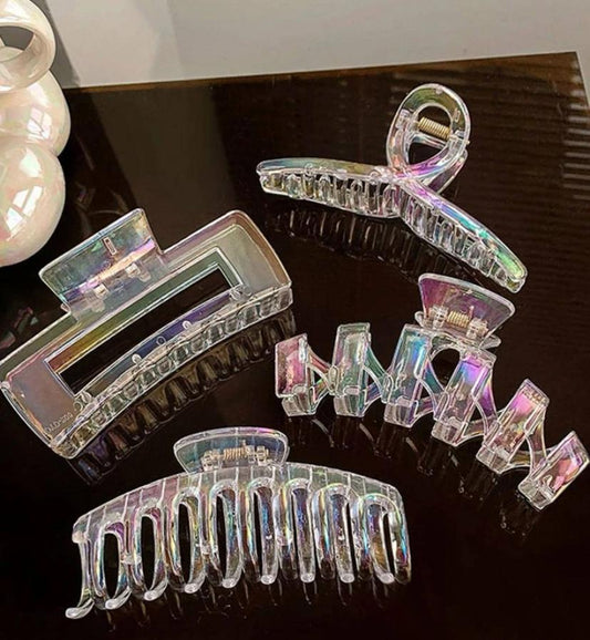 1 PC Holographic Hair Claw Street