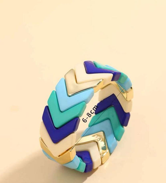 6pcs Color Block Bracelet