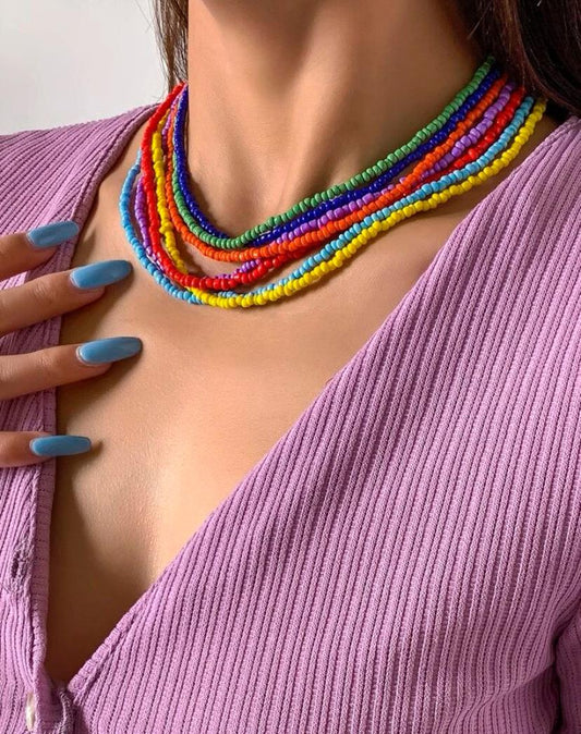 1 PC Random Minimalist Beaded Necklace