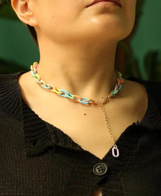 Random Color Chain Necklace