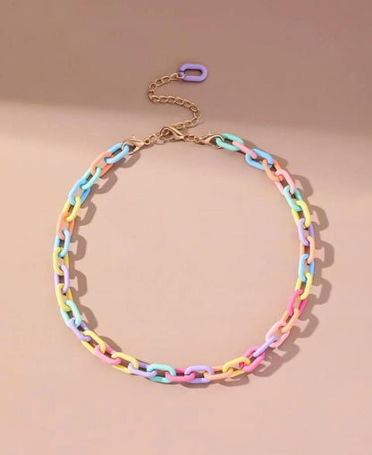 Random Color Chain Necklace