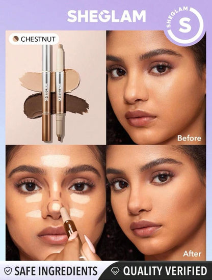 SHEGLAM Fine Line 2-In-1 Nose Contour & Highlight Pen