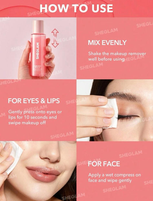 SHEGLAM Clear Away Eye Lip Makeup Remover