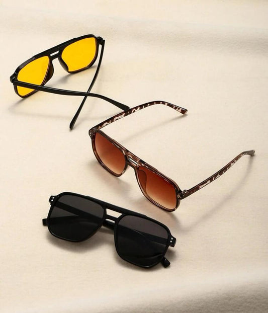 3pcs Unisex Daily Sunglasses