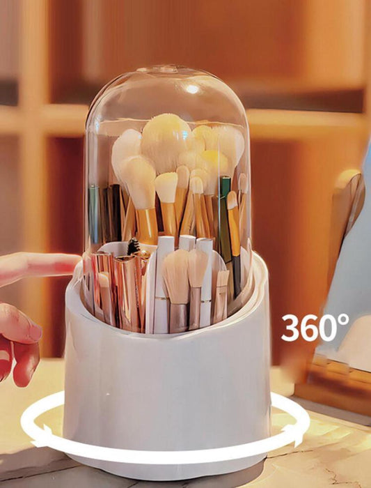 1pc Rotating Makeup Brush Organizer