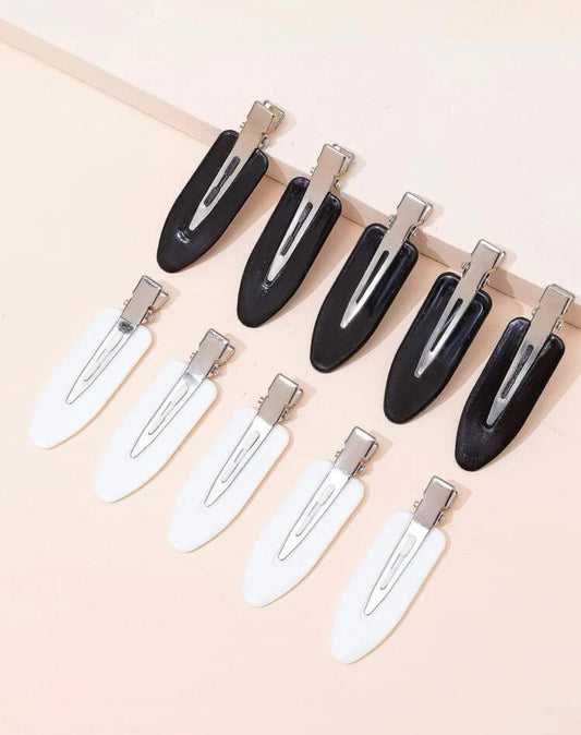 10pcs Black & White Hair Clips