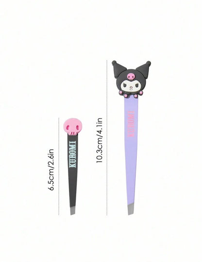 Kuromi 2pcs Eyebrow Tweezers Set
