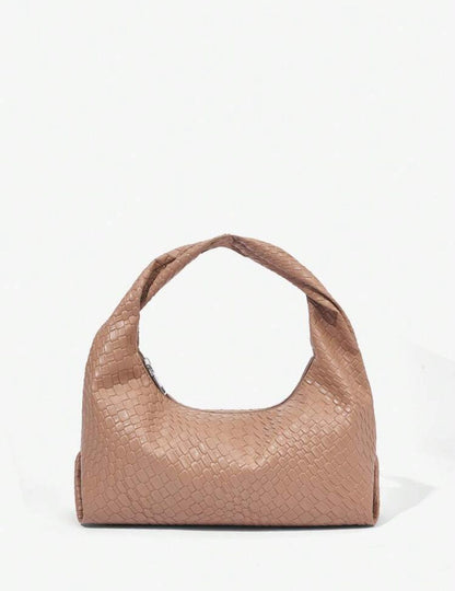 Khaki medium ruched bag