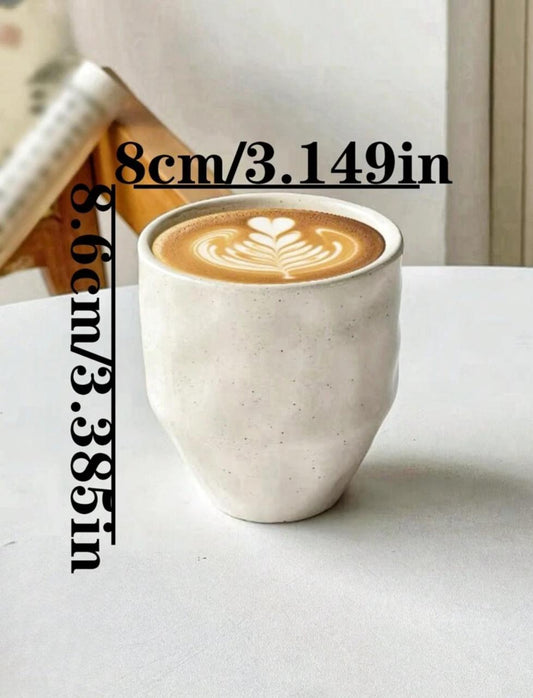1pc Marbling ceramic white mug 250ml