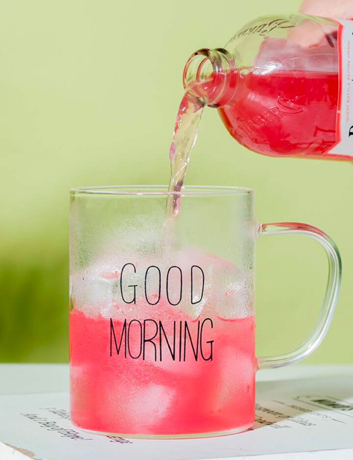 1pc Good Morning Glass