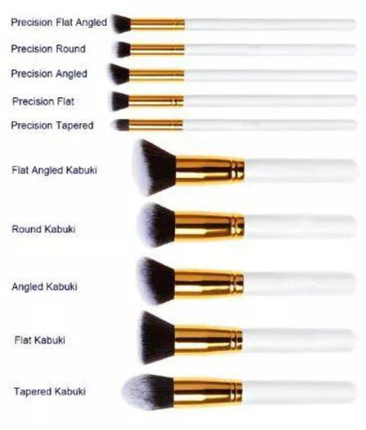 10pcs Makeup Brushes (Random colors)