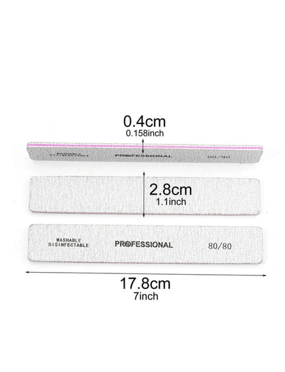 1pc 80/80 Professional Nail File