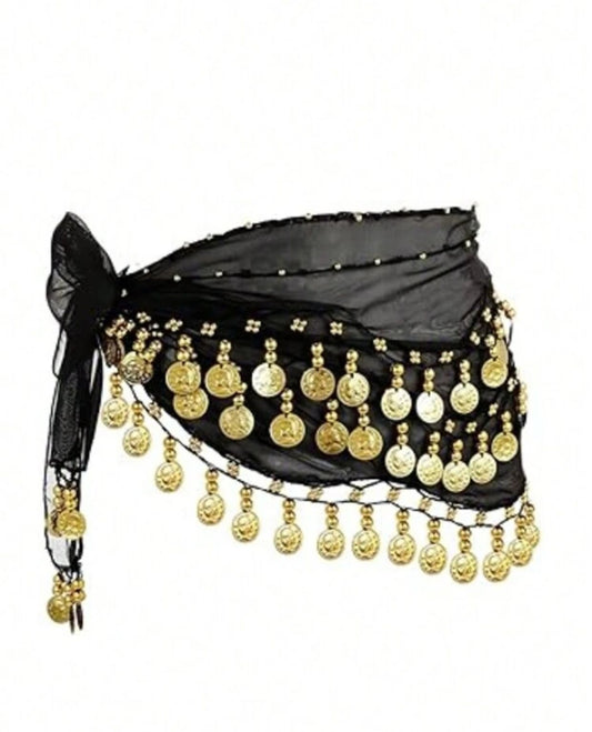 1pc Black Belly Dance Waist Chain
