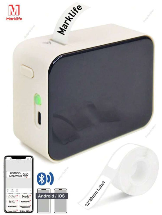 Beige Marklife Portable Inkless Bluetooth Thermal Printer Machine