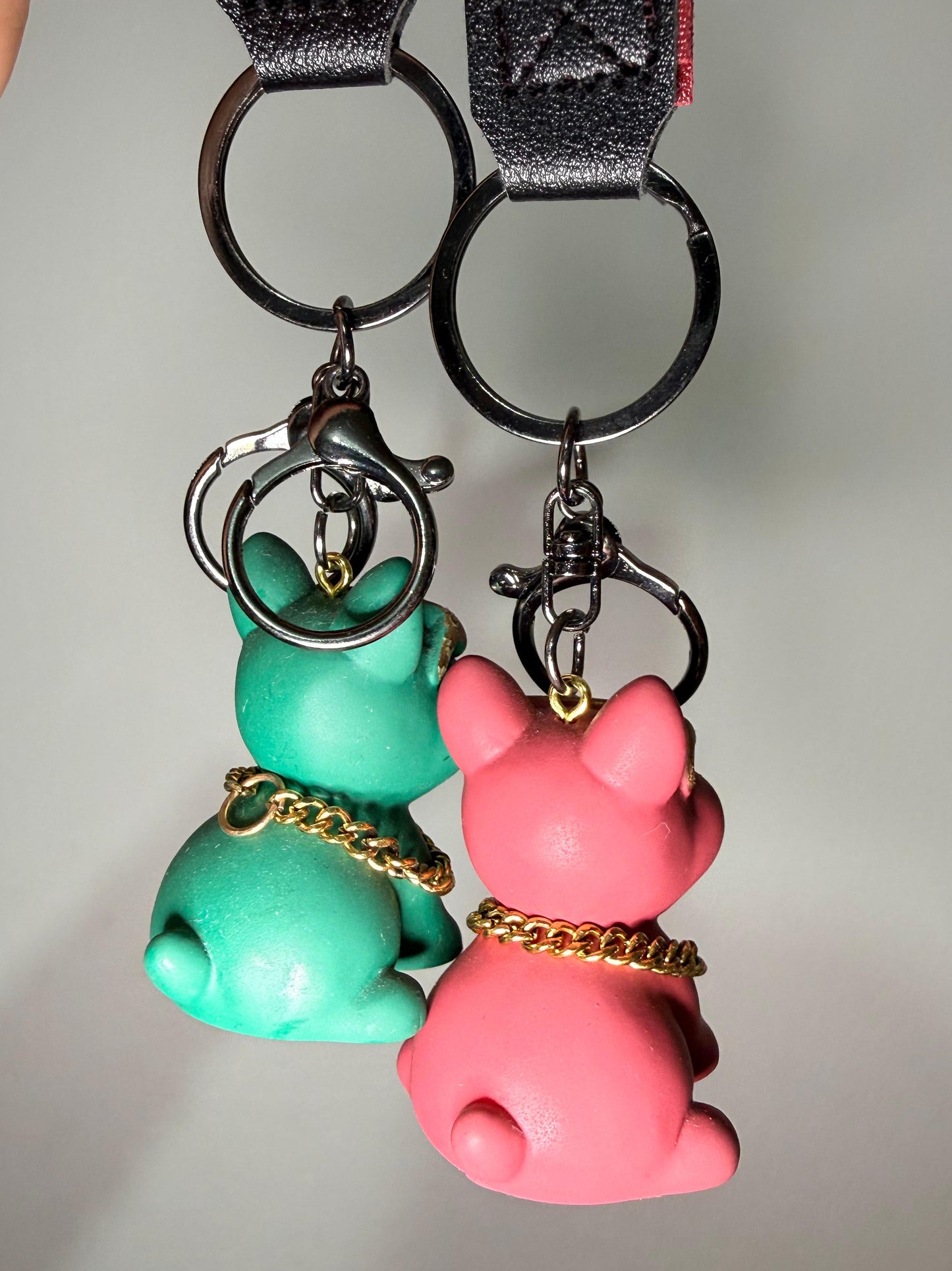 1pc Cartoon Bulldog Design Keychain