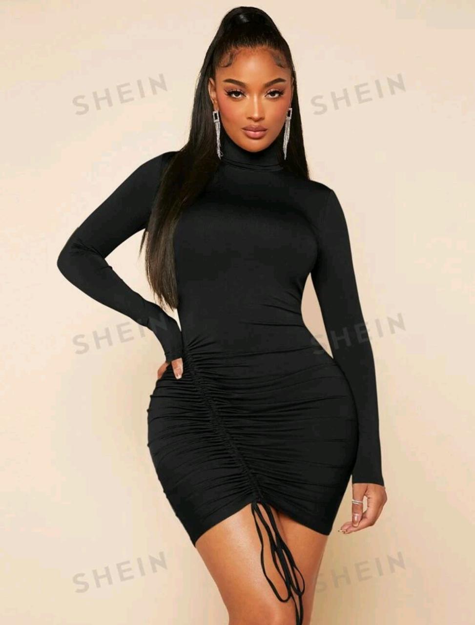 SHEIN Black Lycra Dress Size XS