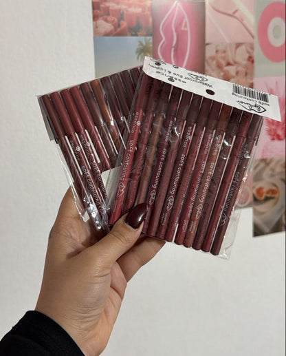 Nude Lip Liner Set – Soft Contour Long-Lasting 12 Lip Pencils