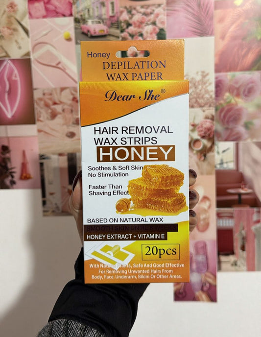 Dear She Honey Hair Removal Wax Strips - 20pcs
