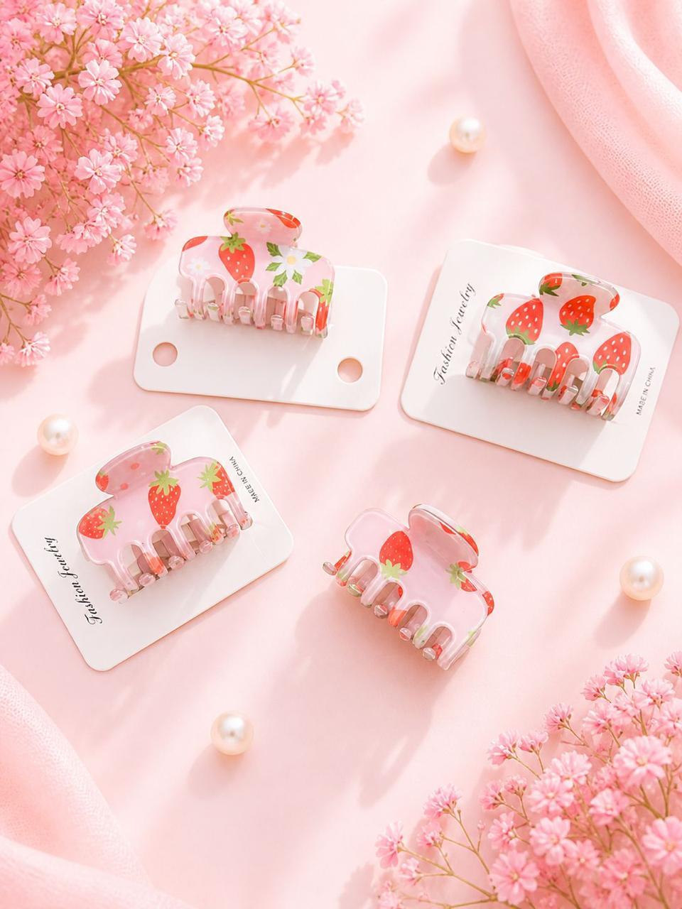 Mini Strawberry Hair Clip