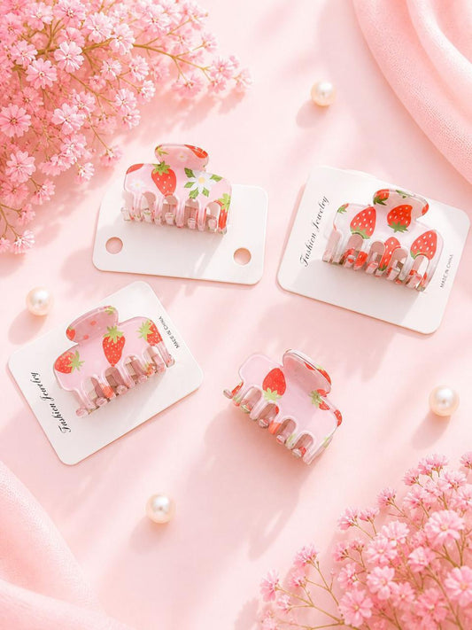 Mini Strawberry Hair Clip