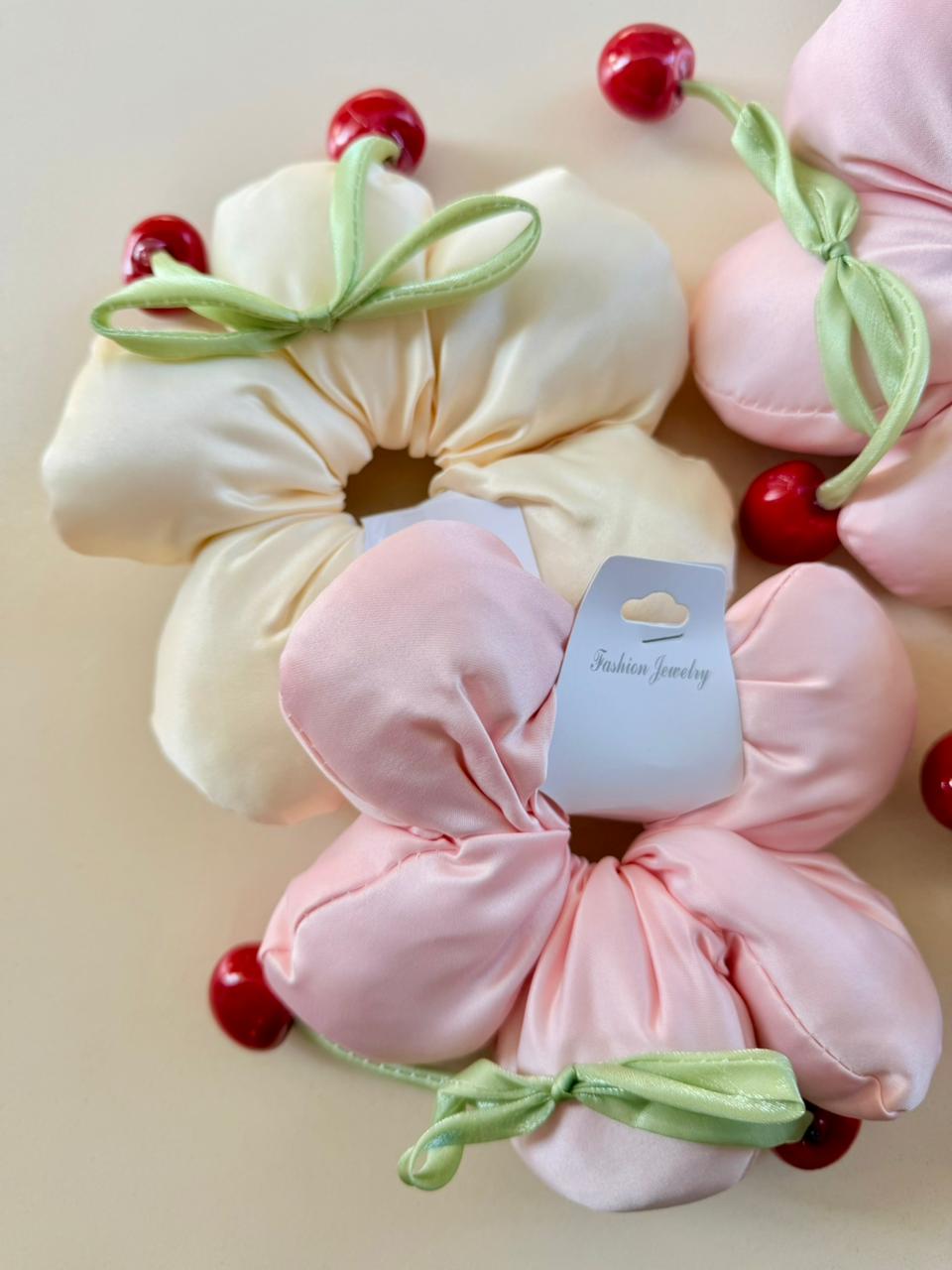 Oversized Cherry Puff Hair Tie