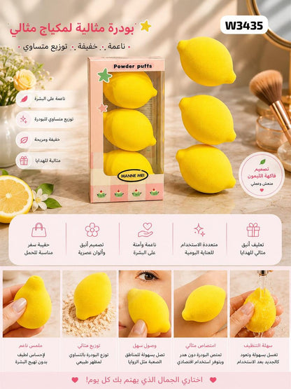 Fruity Powder Puff 3pcs Set