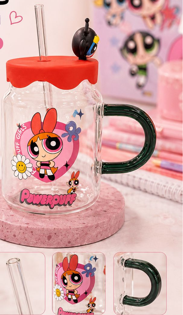 Powerpuff Girls Glass Cup