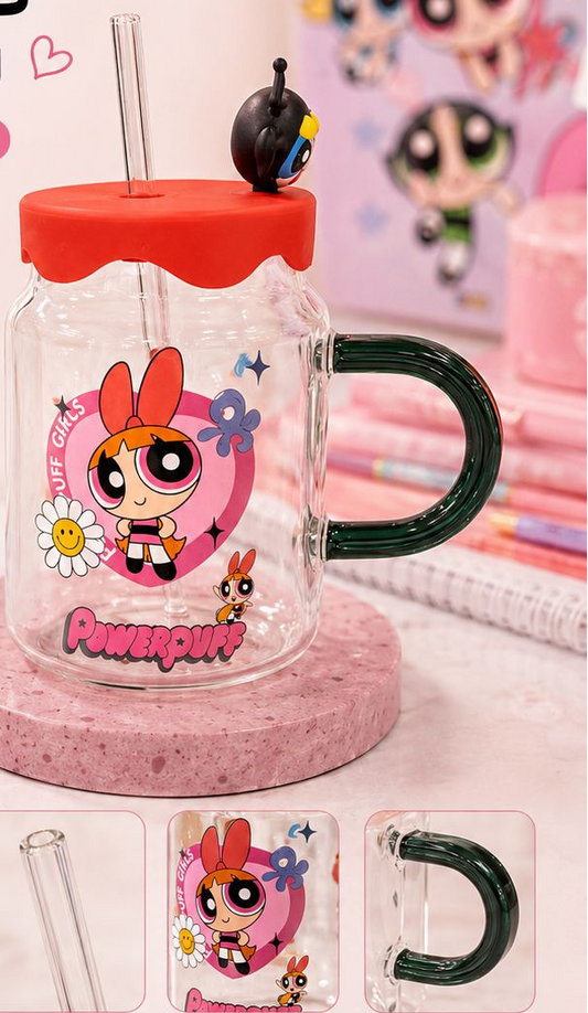 Powerpuff Girls Glass Cup