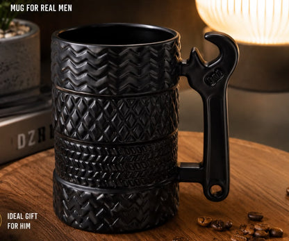 Wrench Handle Black Mug