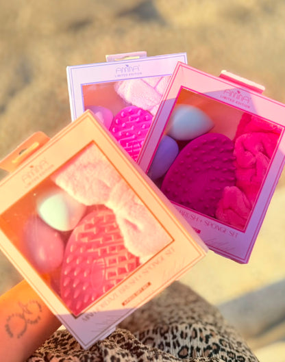 4pcs Holidaze Brush + Sponge Gift Set