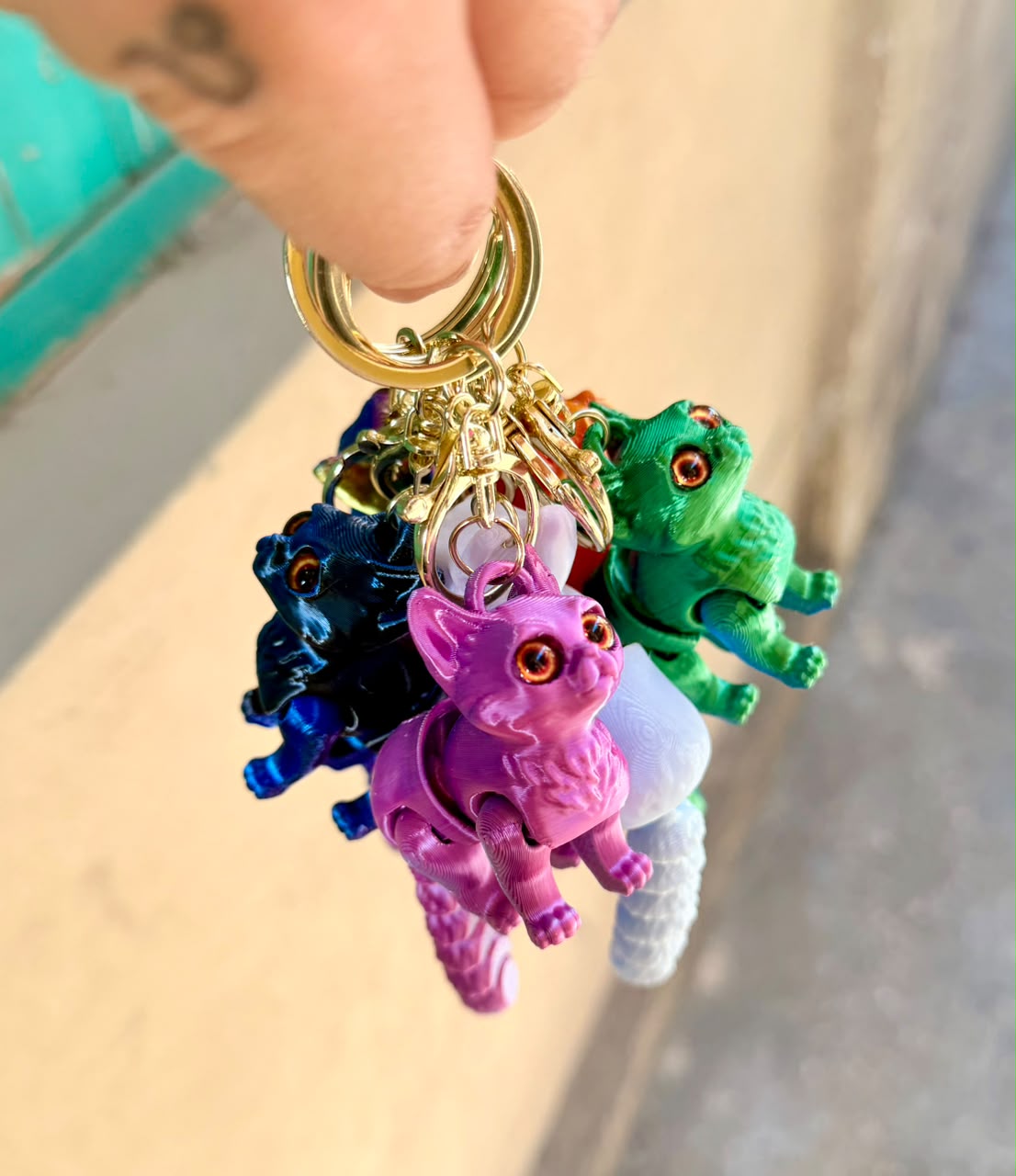 Mixed Color Changing Animal Keychain