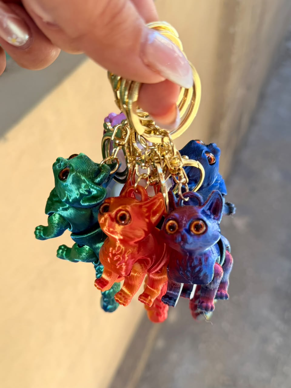 Mixed Color Changing Animal Keychain