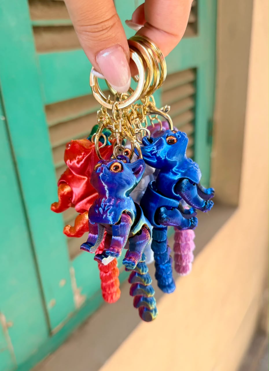 Mixed Color Changing Animal Keychain
