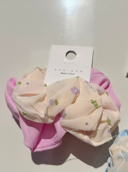 Petal Breeze Scrunchie Duo