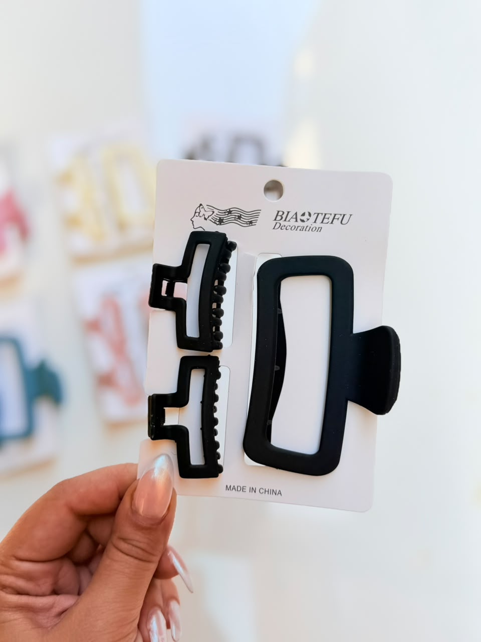 Modern Frame Hair Clip Set