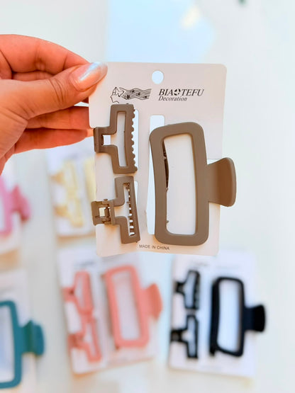 Modern Frame Hair Clip Set