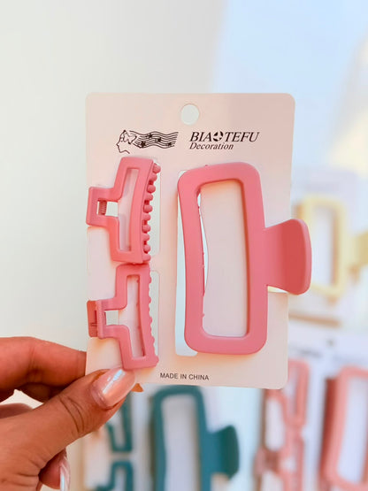 Modern Frame Hair Clip Set
