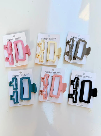 Modern Frame Hair Clip Set